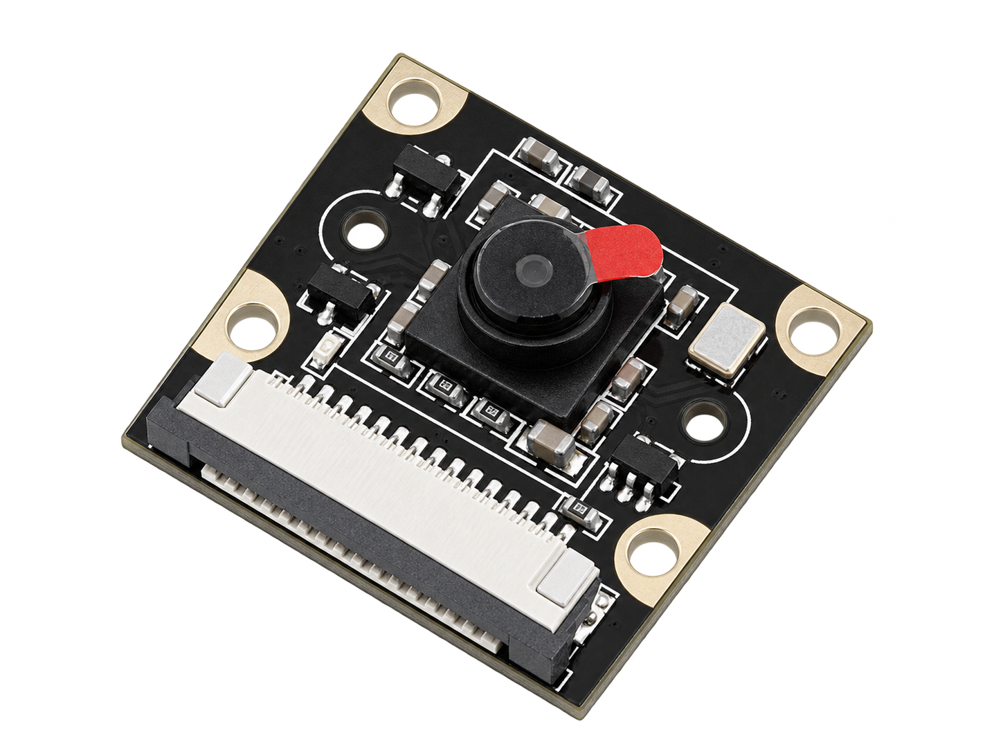 Monochrome cutout of the Waveshare RPi Camera E module
